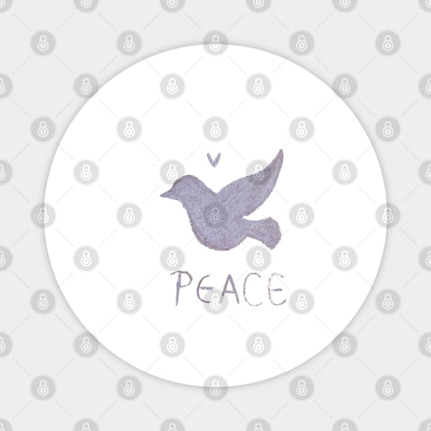 Peace dove Magnet by Le petit fennec